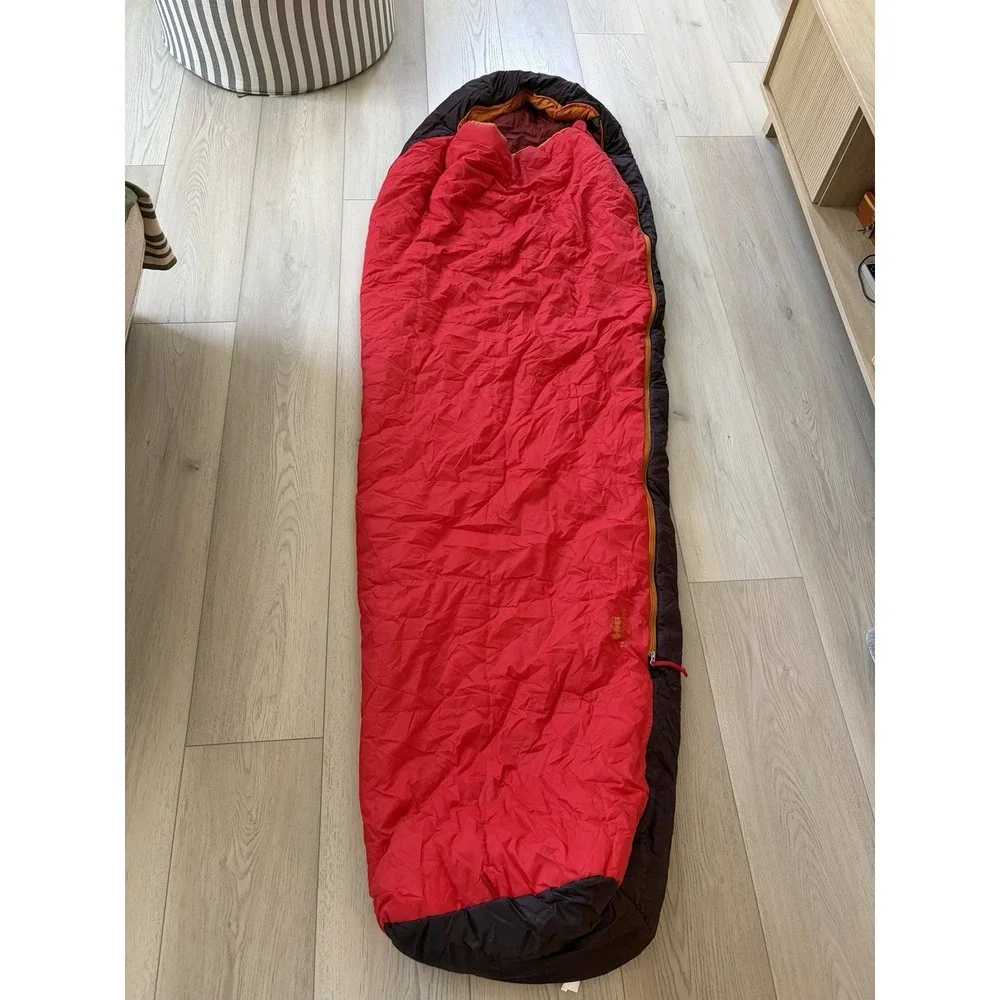 REI Trail Pod 30*F -Long Mummy Bag Red Brown Sleeping Camping BAG ONLY 86x32